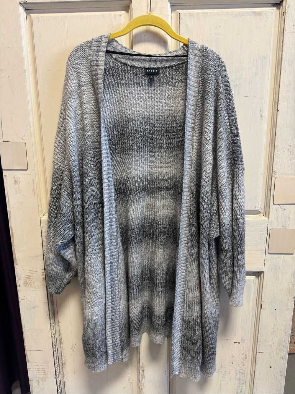 Women’s Torrid Gray Ombre Open-Front Knit Cardigan Sweater